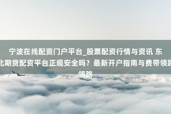 宁波在线配资门户平台_股票配资行情与资讯 东北期货配资平台正规安全吗？最新开户指南与费带领路