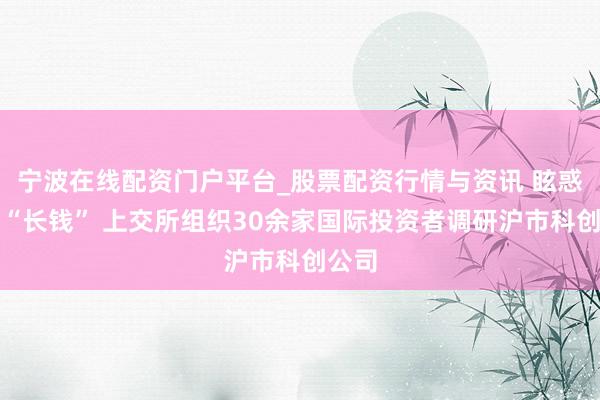 宁波在线配资门户平台_股票配资行情与资讯 眩惑境外“长钱” 上交所组织30余家国际投资者调研沪市科创公司
