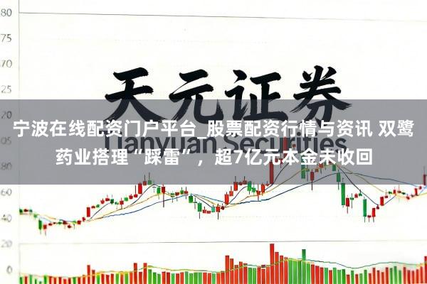 宁波在线配资门户平台_股票配资行情与资讯 双鹭药业搭理“踩雷”，超7亿元本金未收回